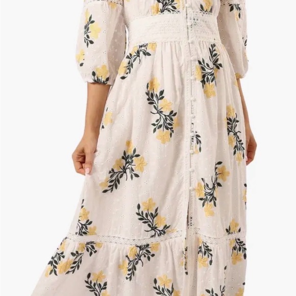 Just Me Dresses & Skirts - Just Me Floral Embroidered Maxi Dress Size L -NWOT